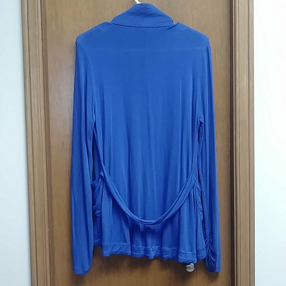 Beautiful blue open hi-low cardigan - Picture 7 of 7